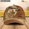 Uni Texas Longhorn Cattle Personalized Name Brown Farm Cap