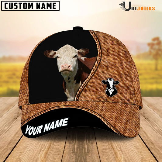 Uni Hereford Rattan Pattern Customized Name Cap