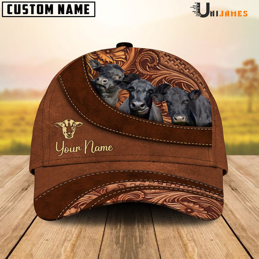 Uni Black Angus Farming Life Customized Name Cap