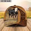 Uni Black Baldy Ranch Lift Leather Pattern Customized Name Cap