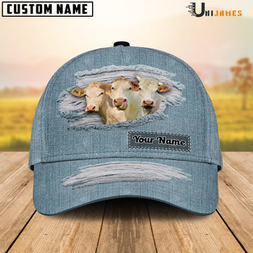 Uni Charolais Jeans Style Pattern Customized Name Cap