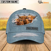 Uni Highland Cattle Jeans Pattern Customized Name Cap