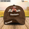 Uni Shorthorn Daisy Flowers Brown Customized Name Cap