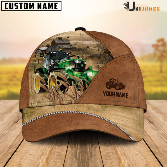 Uni Tractor Cattle Personalized Name Brown Farm Cap