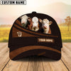 Uni Hereford Farm Leather Pattern Customized Name Cap