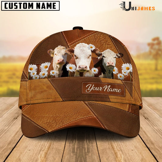 Uni Hereford Daisy Flowers Customized Name Cap