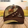 Uni Horse Amazing Farm Leather Pattern Customized Name Cap