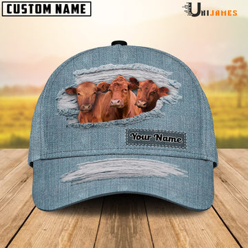 Uni Red Angus Jeans Style Pattern Customized Name Cap