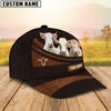 Uni Charolais Farm Leather Pattern Customized Name Cap