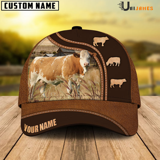 Uni Simmental Farming Life Customized Name Cap