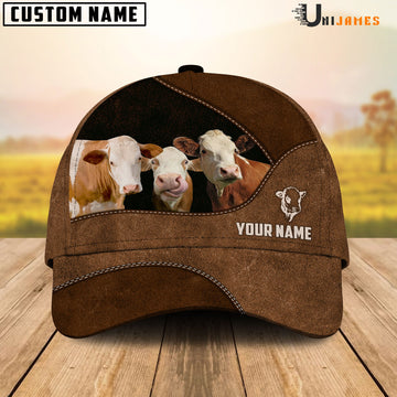 Uni Simmental Happiness Farming Life Customized Name Cap