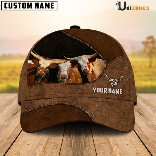 Uni Texas Longhorn Happiness Farming Life Customized Name Cap