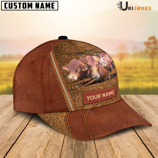 Uni Beefmaster Happy Face Cattle Customized Name Cap