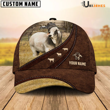 Uni Brahman Amazing Farm Leather Pattern Customized Name Cap