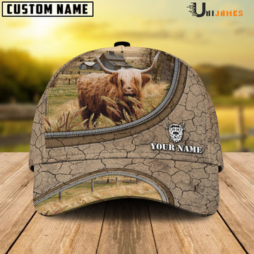 Uni Highland Happiness Farming Life Customized Name Cap