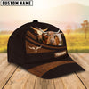 Uni Texas Longhorn Farm Leather Pattern Customized Name Cap