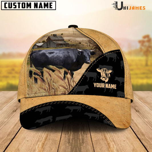 Uni Dexter Cattle Black & Yellow Personalized Name Cap