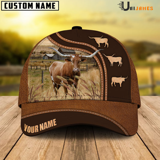 Uni Texas Longhorn Farming Life Customized Name Cap