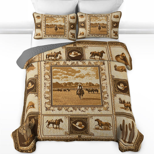 Uni All Season Quilt 3-Piece Set Wild West V1