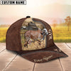 Uni GYR Cattle Customized Name Leather Pattern Cap