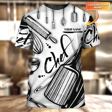 Unijames Custom 3D Nice Chef Shirts, Master Chef T Shirt 3D, Gift For Master Chef, Chef Shirt