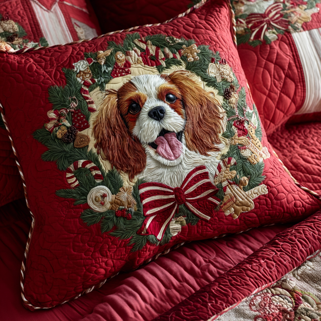 Wreath King Charles Quilted Pillow Case NCU0HH455