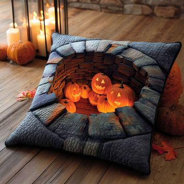 Pumpkin Well Gathering Quilted Pillow Case NCU0XD930