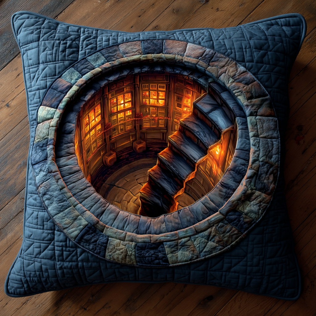 Hidden Library Portal Quilted Pillow Case NCU0XD955