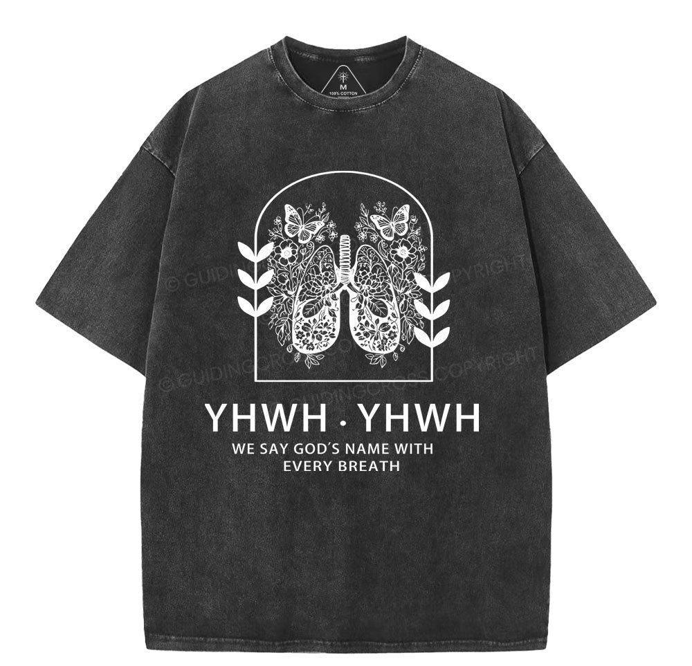 YHWH Christian Washed TShirt  