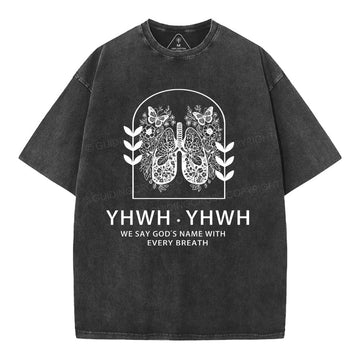 YHWH Christian Washed TShirt  