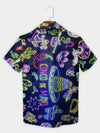 UniJames Black Neon Glow Mexican Celebration Hawaiian Shirt