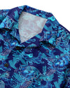 UNIJAMES ELECTRIC BLUE SEA TURTLE HAWAIIAN SHIRT