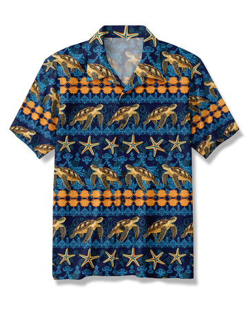UNIJAMES MARINE LIFE SEAMLESS HAWAIIAN SHIRT