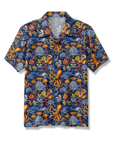 UNIJAMES UNDERSEA WORLD SEAMLESS HAWAIIAN SHIRT