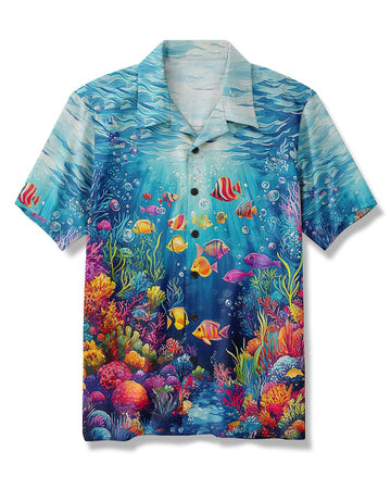UNIJAMES COLORFUL UNDERSEA HAWAIIAN SHIRT