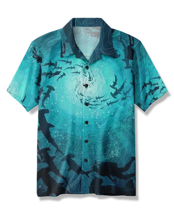 UNIJAMES OCEAN WHALE HAWAIIAN SHIRT