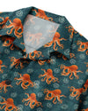 UNIJAMES ORANGE OCTOPUS HAWAIIAN SHIRT