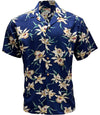 UniJames Star Orchid - Navy Short Sleeve Hawaiian Shirt