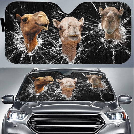 Uni Camels Broken Glasses 3D Sun Shade