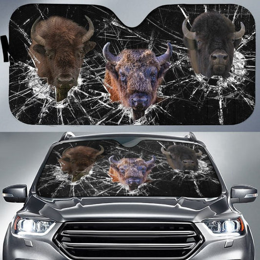 Uni Bison Broken Glasses 3D Sun Shade
