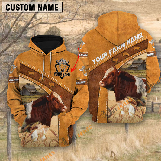 Uni Maine Anjou Personalized Name 3D Hoodie