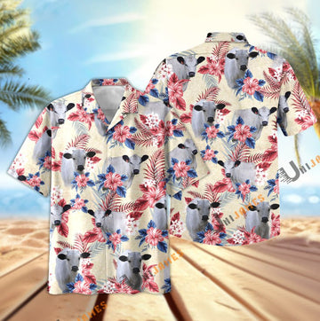 Uni White Park No Horn Flowers Cool Summer Pattern Hawaiian Shirt