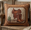 Cowboy Boots Ranch Quilted Pillow Case NCU0QD015