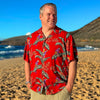 UniJames Jungle Bird - Red Short Sleeve Hawaiian Shirt
