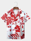 UniJames Red Big Hibiscus Hawaiian Shirt