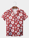 UniJames Red Classic Hibiscus Hawaiian Shirt