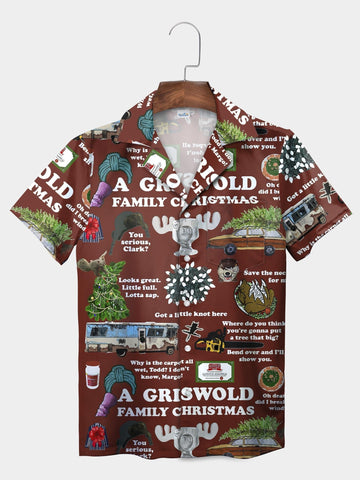 UniJames Red Griswold Family Christmas Movie Quote Festive Hawaiian Shirt