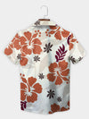 UniJames Red Vintage Hibiscus Floral Hawaiian Shirt