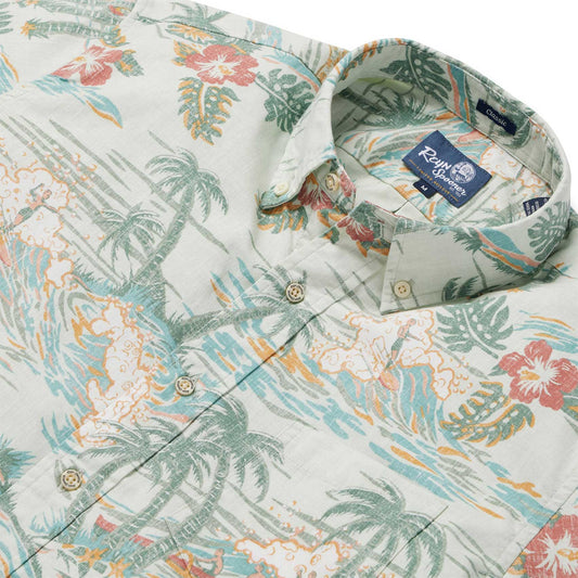 UniJames Kaimana Beach - Smoke Short Sleeve Hawaiian Shirt