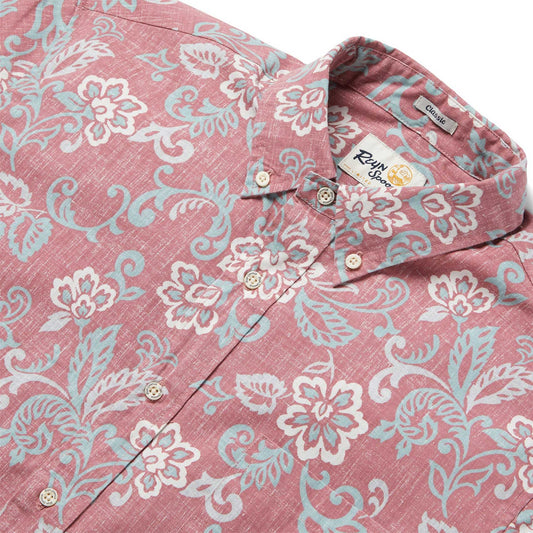 UniJames Mele Pareau - Faded Ginger Short Sleeve Hawaiian Shirt